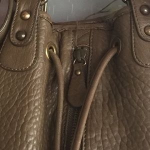 Nordstrom leather sporty sling bag in military clr